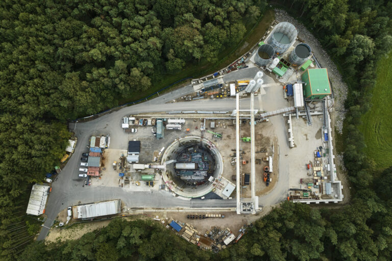 Drohnenaufnahme Tunnelbaustelle // Ibbenbürenb